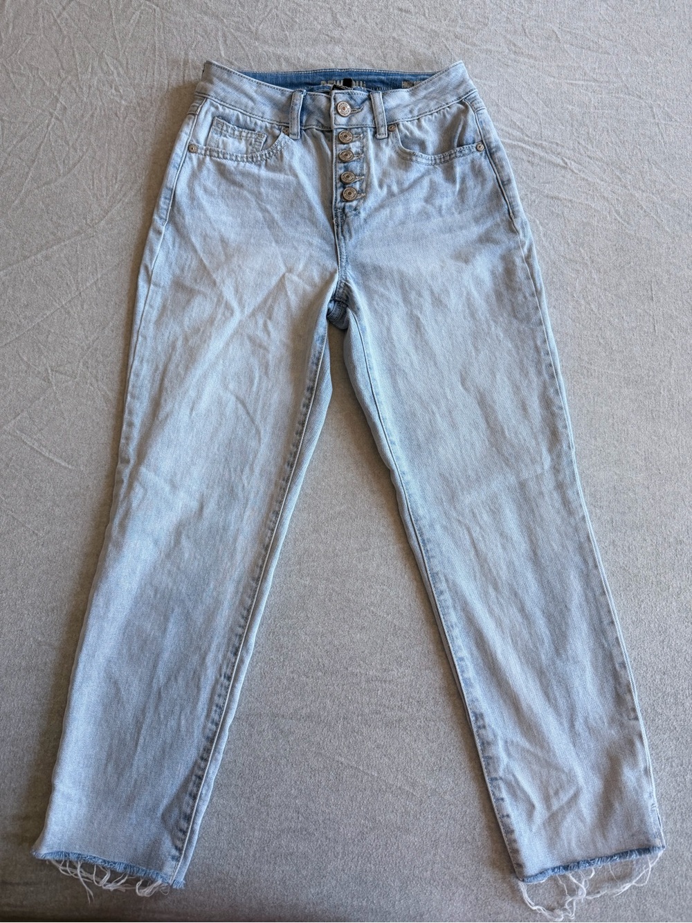 Rewash Light Blue High-Rise Button-Fly Jeans